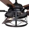 Vaxcel Elburn Black Farmhouse Ceiling Fan with Caged Drum LED Light Kit and Remote F0094 - alternate 4